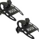 HUCK 2 Pack Helmet Wall Mount Holder Rack for Motorcycle Helmets, Coats (Basic, Black)