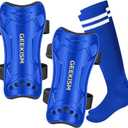 Soccer Shin Guards for Youth Kids Toddler, Protective Soccer Shin Pads & Sleeves Equipment - Football Gear, Teens Boys Girls, Blue 1 Pack Soccer Shin Guards + Socks, M 3'10 - 4'8 Tall