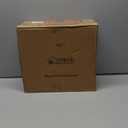 1 Gallon Glass Drink Dispensers with Wood Lid, 2 Pack Clear Beverage Dispenser with Stand and Spigot for Parties, Lemonade Dispenser with Markers and Chalkboard for BBQ, Picnic