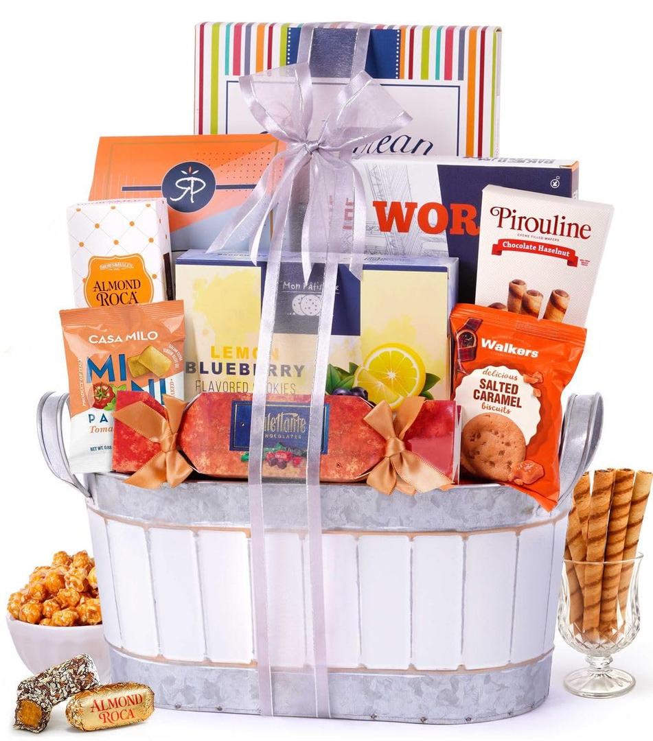 Broadway Basketeers Sympathy Gift Basket Premium Condolence Care Package for Families, Friends & Loved Ones Bereavement Gift Basket for Funerals, Memorials & Kosher Shiva