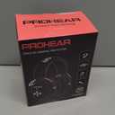 PROHEAR 037 Bluetooth 6.0 Hearing Protection Headphones with Rechargeable 1500mAh Battery, 30dB SNR Safety Noise Reduction Ear Muffs 120H Playtime for Mowing, Workshops, Snowblowing - Black