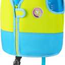 Pottwal Swim Vest for Kids - Swim Jacket for 3-6 Years (40-66LBS) - Buoyancy Aid Made of Neoprene & EPE - with Adjustable Crotch Strap - Green