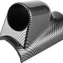 Carbon Fiber 52mm Gauge Pod 2" Single Hole A Pillar Gauge Pod Holder Gauge Mount Bracket Pod Pillar Holder Auto Gauge Dashboard Pod Car Meter Mount Holder Cup Guage Holder