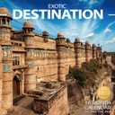2 x 2025-2026 Wall Calendar Exotic Destination Planner Calendar, Hangable Monthly Wall Calendar with Large Blocks for Organizing & Planning, Academic Schedule, Home, Office & family, Thick & Sturdy Paper (12"x24" Open)