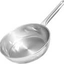 Sunhouse 9 Inch Tri-Ply Stainless Steel Frying Pan, Whole-Clad No Coatings Skillet with Stay-cool Handle for Cooking, Durable & Oven Safe to 500F, Dishwasher Safe, Compatible with All Cooktops