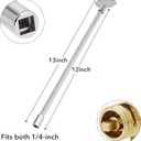 Stanbroil Universal 12-Inch Gas Valve Key, Fits 1/4" and 5/16" Turn Ball Valve for Gas Fire Pits and Fireplaces, Polished Chrome