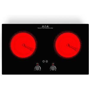 VBGK Electric Cooktop,2400W Electric Stove Top,Countertop and Built-in Hot Plate with Child Safety Lock, Timer, LED touch Knob Control,Overheat Protection,110V 2 Burner Induction Cooktop