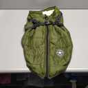 PawRoll Dog Jacket for Winter - Zipper Dog Puffer Coat with Harness - Waterproof Exterior & Warm Fleece Interior Coat/Jacket for Large to XL Dog (Green)