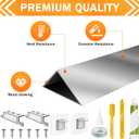 30" Slide-in Range Rear Filler Kit W10113901A, Stove Gap Universal Triangular Filler Strip, Top Trim Kit Between Stove and Wall for Whirlpool & Most Brand, Aluminum Gap Cover Silver