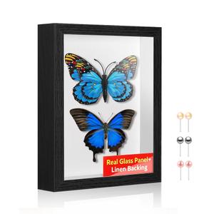MUXIUNT 18x24 Large Shadow Box Frame with Thickened Acrylic Panel & Pins