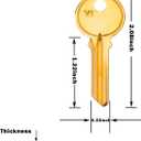 Y1 Blank Key Blanks, 100Pcs Uncut 5AY1(Y1) Blank Keys
Brass Finish Copper Structures Blank Keys (Y1)