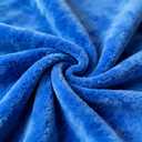SNZ Luxury Flannel Throw Blanket for Couch 40x60 Inches - Ultra Soft Fleece Blankets & Throws for Bed, Camping, Office - All Season Cozy Plush Blanket for Adults, Men, Kids (Blue)