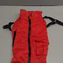 Dog Winter Coat with Harness Built-in | Waterproof Dog Jacket with Zipper & Fleece Lining | Reflective Cold Weather Coat for Small Medium Large Dogs (Red)