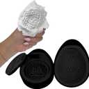 Textured, Portable, Septic-Safe Tush Cleaning Instead of Flushable or Baby Wipes, Black LE