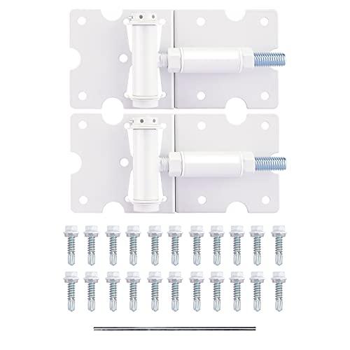 Self-Closing Gate Hinges, Heavy Duty for Vinyl/Wood/Metal Fence, Pack of 2, with Self-Tapping Screws and Adjuster Tool