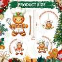 Soaoo 36 Pcs 7.9 Inch Gingerbread Cooking Christmas Outdoor Decorations Large Hanging Christmas Ornaments Double Sided Xmas Plastic Decor for Xmas Tree Office Home Yard Porch Holiday