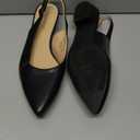 DREAM PAIRS Kitten Slingback Low Block Heels for Women Pointed Closed Toe Business Dress Shoes Wedding Party Comfortable Pumps Shoes (11, Black)
