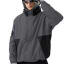 GSOU SNOW Mens Womens Ski Jacket Baggy Snowboard Coat Waterproof Insulated Snow Hoodie For Winter Outdoor Sports Loose Fit Size M