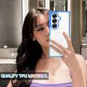 tharlet Designed for Samsung Galaxy Z Fold 7 Case [Compatible with MagSafe] [Crystal Clear Anti-Yellowing] Slim Fit Women Girls Soft TPU & Hard PC Back Cover for Galaxy Z Fold 7, Blue