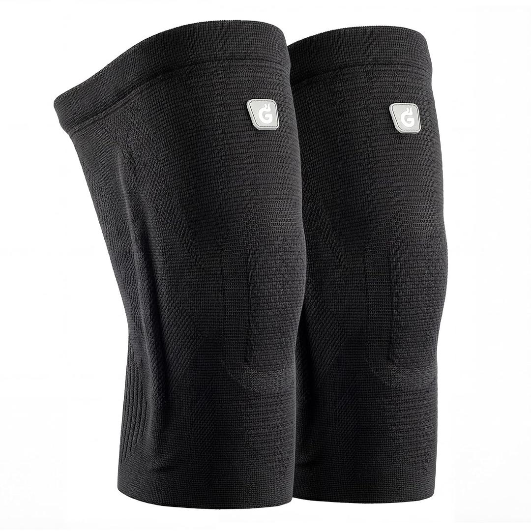 GOOGAH Knee Compression Braces 2-Pack - Pain Relief Support for Arthritis, ACL & Meniscus Tears | Breathable Nylon Knee Sleeves for Men & Women | Sizes XL (Black)