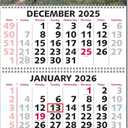 Calendar Company 2026 3 Month at a Glance Wall Calendar with Scenic Bald Eagle (FREE DATE SLIDE!) Made in the USA! (13_Eagle)