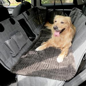 Dog Car Seat Cover for Back Seat, Dog Bed for Car, Fit for Backseat Extenders, Car Seat Protector, Nonslip Soft Durable for Cars Trucks and SUVs (Black, 24.8" x 54")