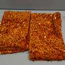 ShinyBeauty Orange Velvet Pillow Covers 12X20-Inch Set of 2 Sequin Pillows Cover, Soft Decorative Cushion Cover, Rectangle Pillow Case for Sofa, Couch, Living Room Decor