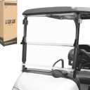 10L0L Golf Cart Folding Clear/Tinted Windshield for EZGO RXV 2008-up, Fold Down Upgrade Thicker Polycarbonate(PC), Strong Impact and Shatterproof