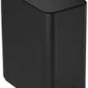 simplehuman 5L Slim Bathroom Trash Can with Soft Close Lid, Stainless Steel Waste Basket with Liner Pocket, 5 Liter / 1.3 Gallon, Matte Black