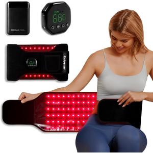 Red Light Therapy Belt, 7500mAh Cordless Infrared Light Therapy for Body, 3-in-1 660nm&850nm, with Elastic Band & Storage Bag