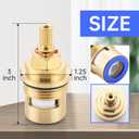 Faucet Cartridge Replacement for Kohler 1000187 1000188, Ceramic Valve Faucet Replacement Parts use in Deck Faucets with 3/4 inch Valves (Cold+Hot Cartridge)