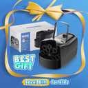 Automatic Bubble Machine for Kids - 3 Size Bubbles, 2 Speeds, Outdoor Toys for Toddlers 1-3, Toys for 1 3 4 5 6 7 8 Years Old Boys Girls, Gift for Party Wedding Birthday Outside (All Black)