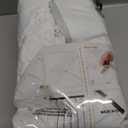 Blackout Pinch Pleated Pure White 92 Inch Long Curtains for Dining Room 2 Panels Set, Memory Trained Two Layer Natural Linen Textured Windows Curtain Thermal Sound Dampening Drapes with Hooks & Rings