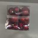 Christmas Ball Ornaments - 30pcs Shatterproof Christmas Ornaments Set Plastic Hanging Christmas Decorations for Xmas Tree Holiday Party Decor, 6 Styles in 4 Sizes (Burgundy)