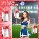 AmazingSpark 20 Pcs Cheerleading Goodie Bags with Handle Cheer Survival Kit Bags Cheerleader Accessories with Ribbon Bow for Team Cheerleaders Cheer Party Favor(Red)
