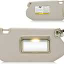 Sun Visor with Light for 2013-2018 Nissan Pathfinder, 2014-2017 Infiniti QX60, 2013 JX35, Right Passenger Side Beige Sunvisor Replacement 96400-9PB0A