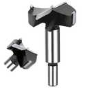 2-1/4 Inch Carbide Forstner Drill Bit, Carbide Tipped Forstner Bit for Hard Wood, Wood Drilling Bit Woodworking Hinge Cutter Tool Kits for Woods Plywood Plastic