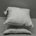 16x16 Decorative Throw Pillow Inserts-Down Feather Pillow Inserts-Square-Cotton Fabric-Set of 2-White.