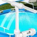 Pool Fountain for Above and In-Ground Pools, Adjustable Dual Spray Pool Waterfall Sprinkler, High-Pressure Pool Spray Fountain, Above Ground Pool Cooler