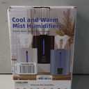 6L Humidifiers for Bedroom Large Room Home, Cool and Warm Humidifier for Baby and Plants Mist Top Fill Desk Humidifiers Essential Oil Diffuser, Quiet with Adjustable Mist,360°Nozzle-White