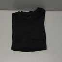 Cotton Basic T Shirts for Women,Crew Neck Short Sleeve Summer Shirts,Solid Loose Fit Tshirt, Plain Workout Tops, Undershirts (Large, 0-black)