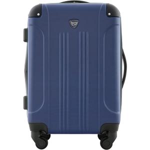 Travelers Club Chicago Hardside Expandable Spinner Luggage, Navy Blue, 22" Carry-On