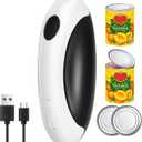 Electric Can Opener, Can Opener Electric Fits All Can Sizes, One Touch USB Rechargeable Automatic Can Opener for Kitchen and Seniors with Arthritis, Chef, Portable Kitchen Gadgets