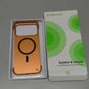 Magnetic Ultra Thin Frosted Designed for iPhone 17 Pro Max Frameless Case 6.9 inch [Compatible with MagSafe] Slim Minimalist Lightweight Matte Hard Cover Protective Borderless Case- Orange