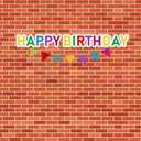 8x6ft Red Brick Wall Street Backdrop Cartoon Photography Backdrops Happy Birthday Party Background Party Decors Decorations Baby Shower Table Banner Background