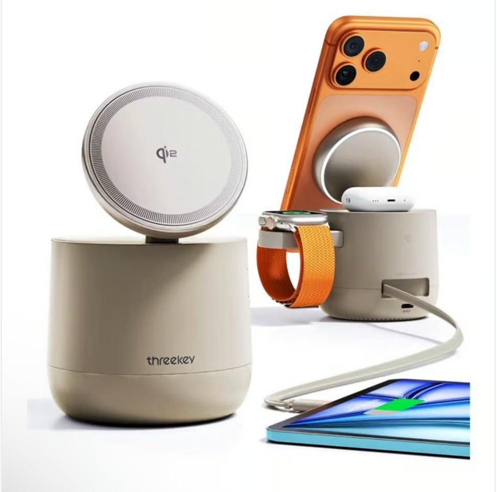 4 in 1 Magsafe Wireless Charging Station, Qi2 15W Magsafe Charger MFI Certified