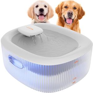WOPET Dog Water Fountain for Large Dogs, 6L/205oz/1.7Gal Automatic Dog and Cat Water Fountain, Pet Water Dispenser with 2 Filters, Ultra-Quiet Pump, Great for Large Dogs Cats and Multi-Pet Home