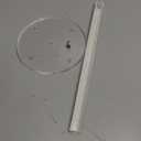 WORHE Paper Towel Holder Countertop Clear Acrylic 5.9" Diameter Thickening Sturdy Base,for Kitchen Bathroom, Paper Towel Dispenser for Tear Tissue Roll 1 Pack (YGC001)