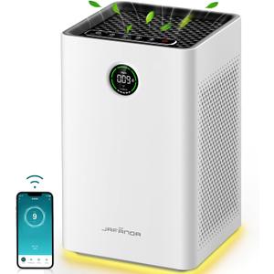 Jafnda Air Purifiers for Home Large Room, Smart WiFi and Alexa Control, True HEPA 13 Filter Air Cleaner with Activated Carbon, 1190 Ft, Remove Dust Pollen Smoke Odors, Quiet Sleep Mode 23dB