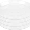 OUPSAUI 4 Pack Clear Plant Saucer 4 6 8 10 12 14 16 18 20 22 Inch Plant Trays for Pots, Plastic Extra Large Planter Saucers for Outdoors Indoors, Drip Catcher Water Tray for Plants (22 Inch)